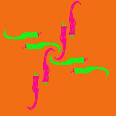 Soyut basit biber dikişsiz desen