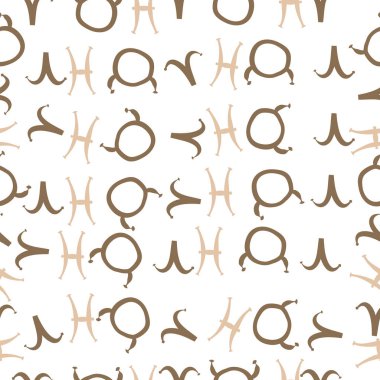 Soyut basit kaligrafi dikişsiz desen