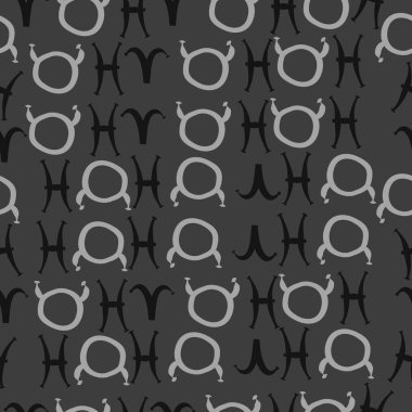 Zodiac Signs Dikişsiz desen. Vektör Illustration