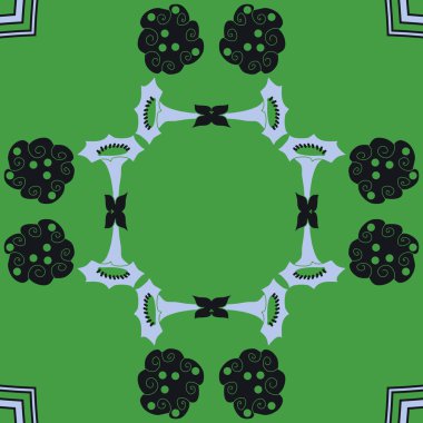 Soyut basit çiçeklerin kusursuz deseni