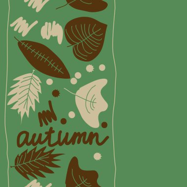 arka planda kelime sonbahar ile renkli sonbahar yaprakları