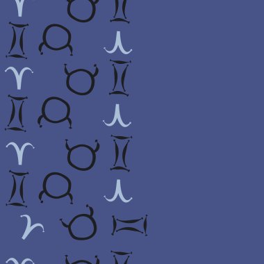 Soyut basit kaligrafi dikişsiz desen