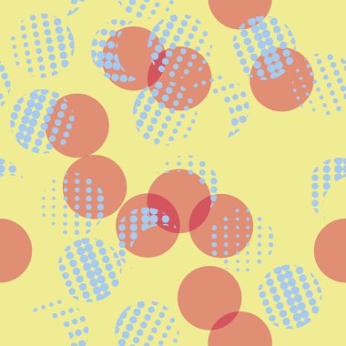 Renkli daireler ile Dikişsiz soyut desen