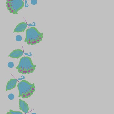 çiçekler, vektör çizim ile sanatsal seamless modeli