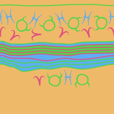 zodyak işaretleri soyut dikişsiz desen, vektör illüstrasyon