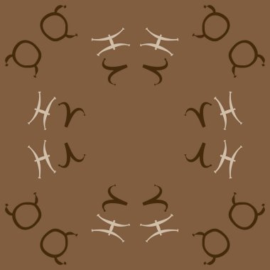 Burçların dikişsiz deseni, vektör illüstrasyonu