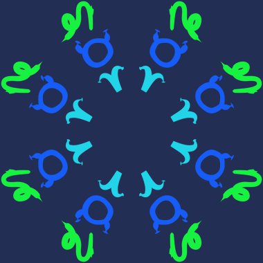 Zodiac Signs ile Dikişsiz soyut desen, vektör illüstrasyon