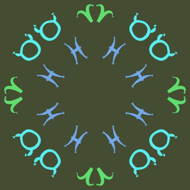 Zodiac Signs Dikişsiz desen. Vektör Illustration