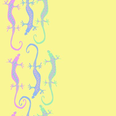 sorunsuz dikey kertenkele desen, sadece vektör illüstrasyon