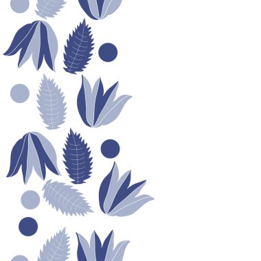 Modern çiçek çerçeve tasarım arka planda soyut çiçek elemanları