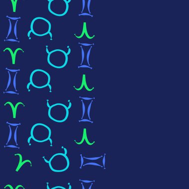 Soyut basit kaligrafi dikişsiz desen