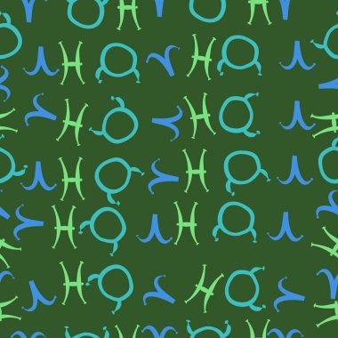 Soyut basit kaligrafi dikişsiz desen