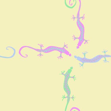 sorunsuz çapraz kertenkele desen, sadece vektör illüstrasyon