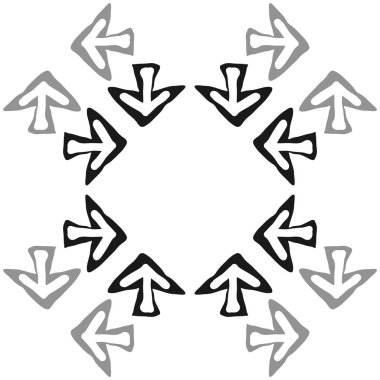 Ok işaretleri ile soyut desen, vektör illüstrasyon