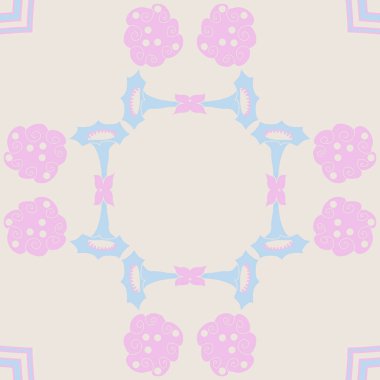 Soyut basit çiçeklerin kusursuz deseni