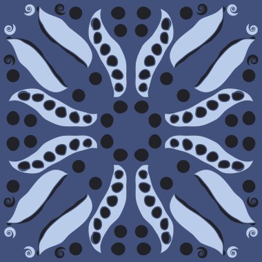 Soyut basit fasulye ile dikişsiz desen