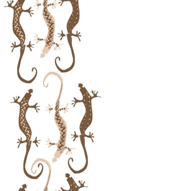 sorunsuz dikey kertenkele desen, sadece vektör illüstrasyon