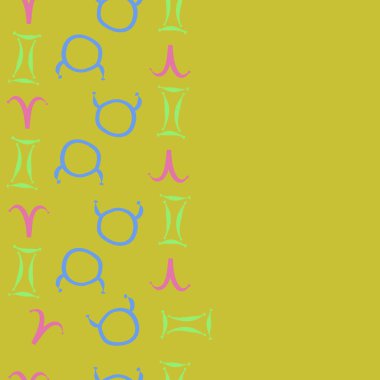 Soyut basit kaligrafi dikişsiz desen