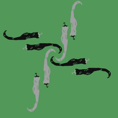 Soyut basit biber dikişsiz desen