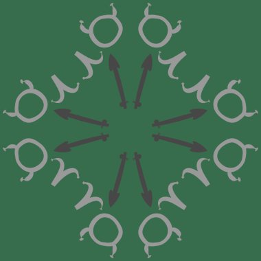 Soyut basit zodyak süsleme Dikişsiz desen