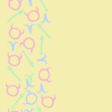 Soyut basit zodyak süsleme Dikişsiz desen