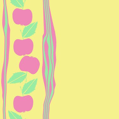 Elma ile dikişsiz soyut desen