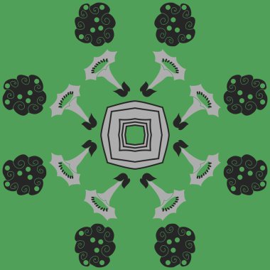 çiçekler, vektör çizim ile sanatsal seamless modeli