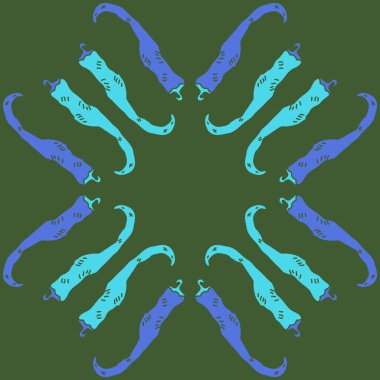 Soyut biber dikişsiz desen