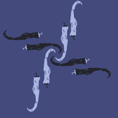 Soyut basit biber dikişsiz desen