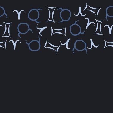 Soyut basit kaligrafi dikişsiz desen