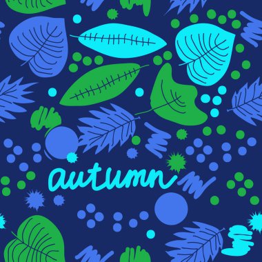 Soyut basit sonbahar yapraklarının dikişsiz deseni