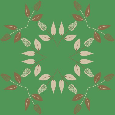 Çiçeklerle kesintisiz soyut desen, vektör arka plan