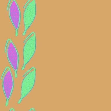 Soyut basit bitkilerin Dikişsiz deseni