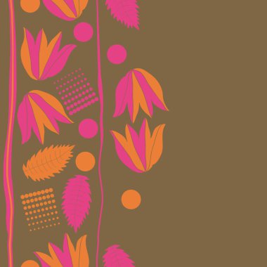 sanatsal çiçekler ve noktalar, vektör sanat illüstrasyon, boş kopya alanı ile basit yaratıcı arka plan 