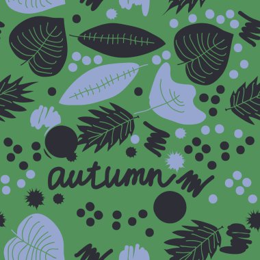 Soyut basit sonbahar yapraklarının dikişsiz deseni