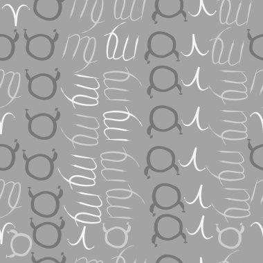 Soyut basit kaligrafi dikişsiz desen