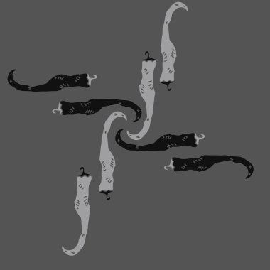 Soyut basit biber dikişsiz desen