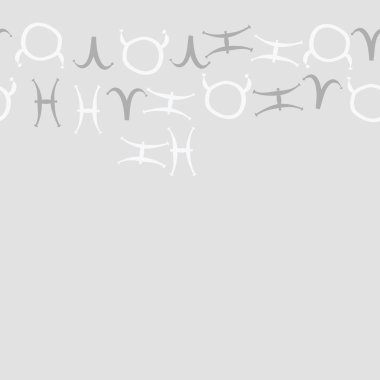 Burçların dikişsiz deseni, vektör illüstrasyonu