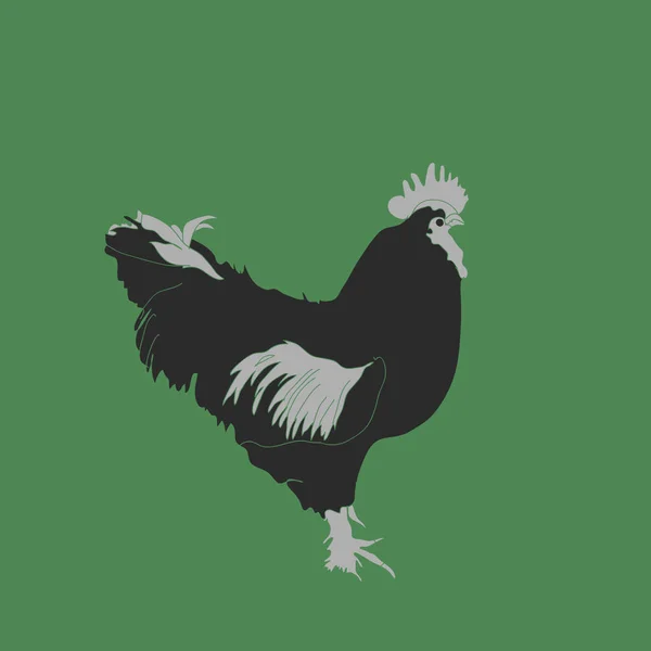 Patrón Sin Costura Con Gallo Simple Abstracto — Vector de stock