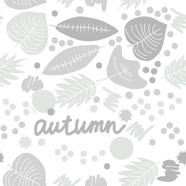Nahtloses Muster Abstrakter Einfacher Herbstblätter — Stockvektor