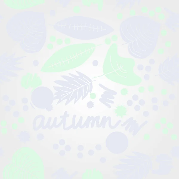 Nahtloses Muster Abstrakter Einfacher Herbstblätter — Stockvektor
