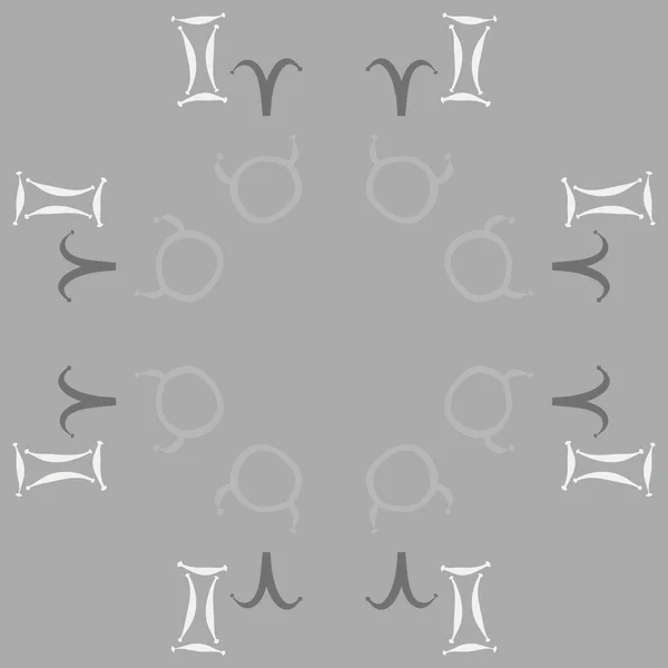 Безшовний Абстрактний Візерунок Знаками Зодіаку Векторні Ілюстрації — стоковий вектор