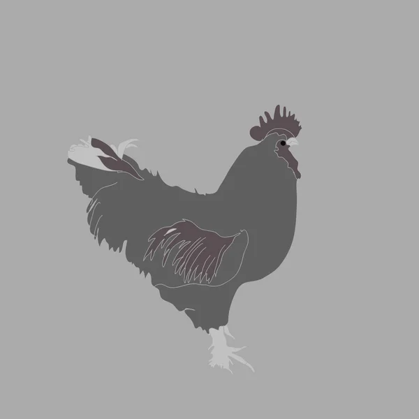 Patrón Sin Costura Con Gallo Simple Abstracto — Vector de stock