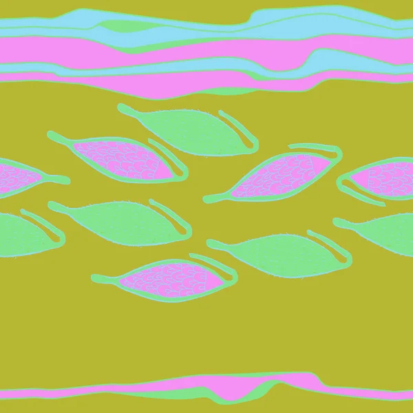 抽象简单鱼的无缝模式 — 图库矢量图片