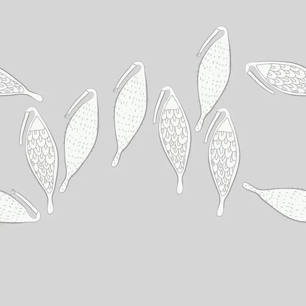 Patrón Inconsútil Peces Simples Abstractos — Vector de stock