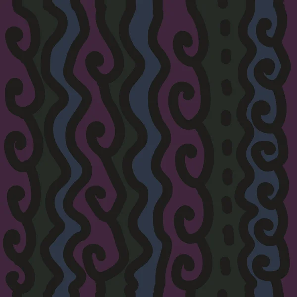 Nahtloses Muster Abstrakter Einfacher Wellen — Stockvektor