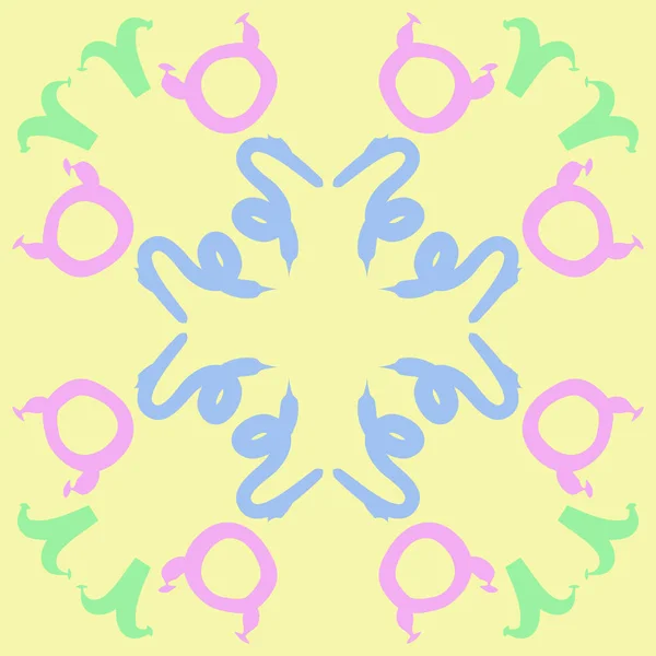 Nahtloses Muster Abstrakter Einfacher Tierkreiszeichen Ornamente — Stockvektor