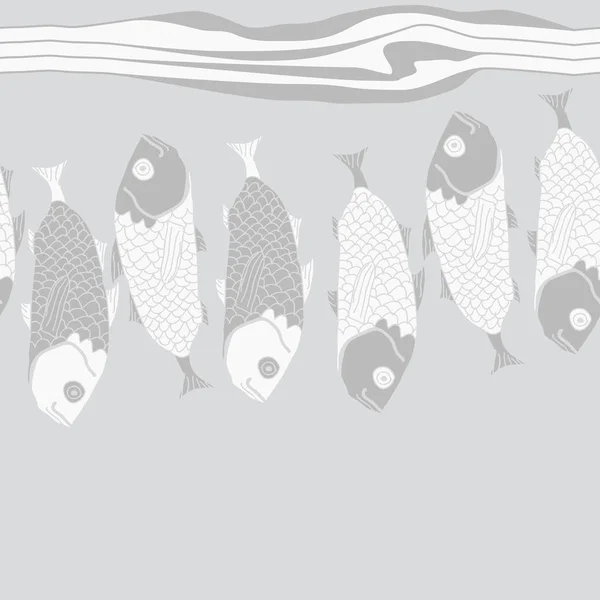 Fondo Sin Costuras Con Peces Colores Ilustración Vectorial — Vector de stock