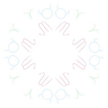 Soyut basit burç süsü ile dikişsiz desen