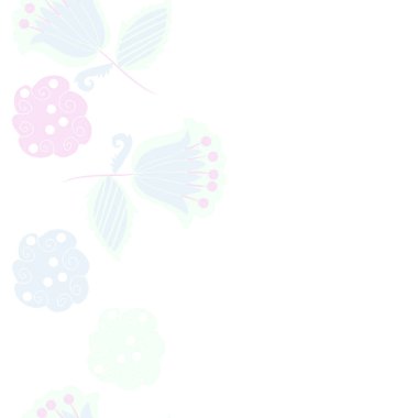 çiçekler, vektör çizim ile sanatsal seamless modeli